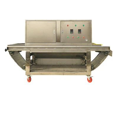 Uienschilmachine met grote ketting